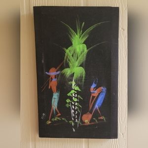 African Folk Art Painting Vintage 50s
